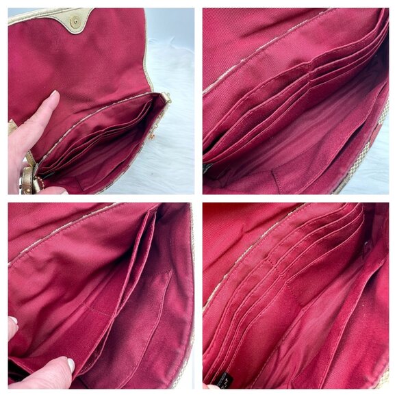 *SOLD* Vintage Coach Secret Admirer Large Flap Wristlet + Bonus Strap Extender - Picture 15 of 16